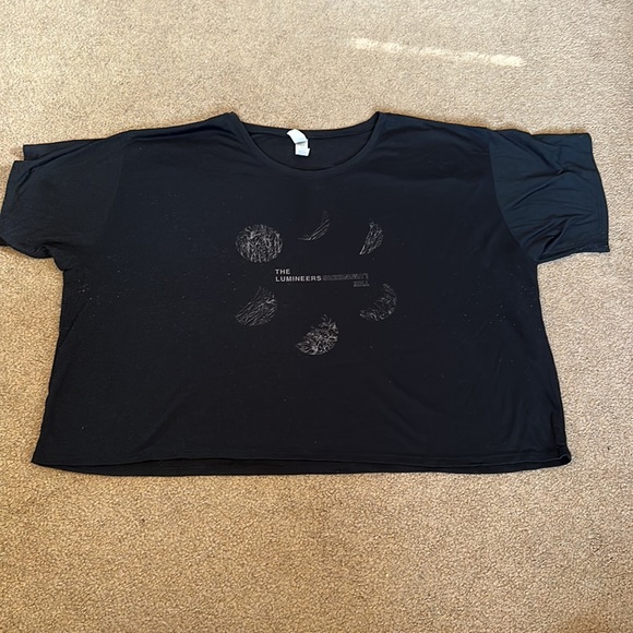 Super Soft Cropped Lumineers Band T Shirt - Picture 2 of 4